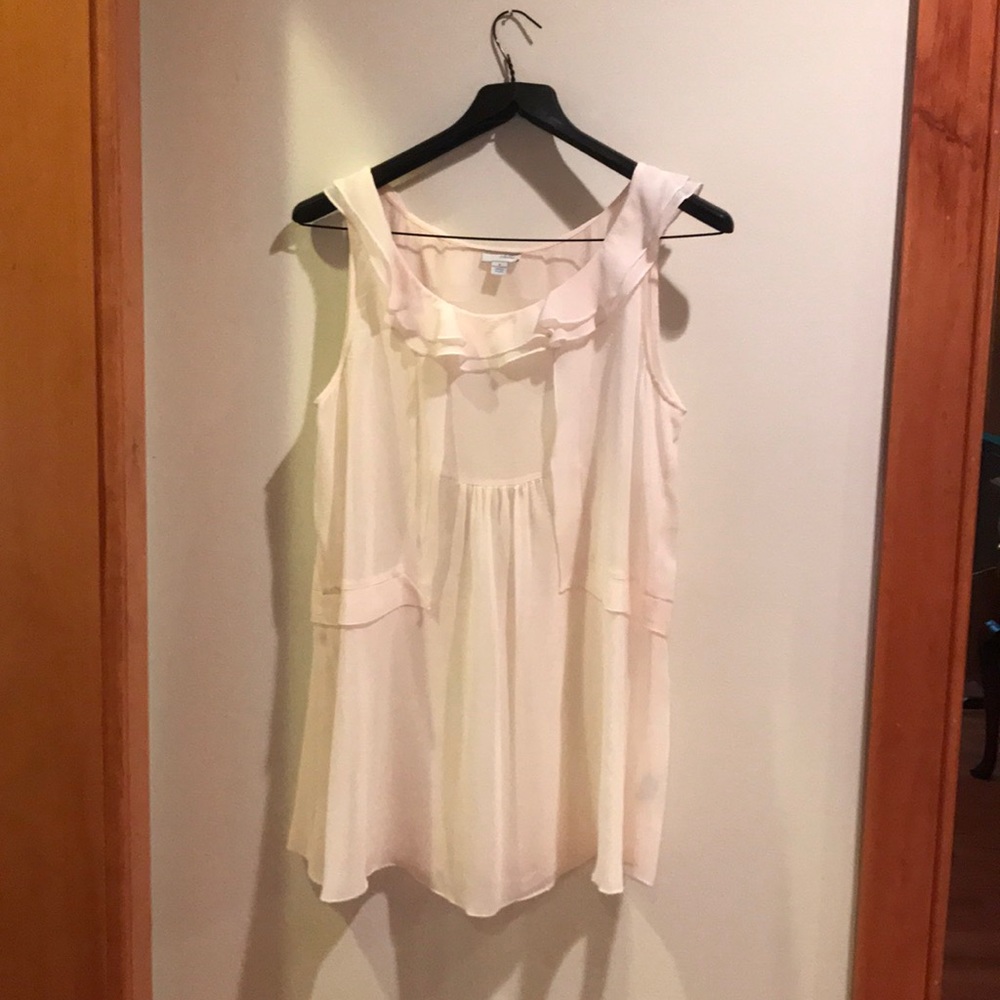 Sheer light pink Anthropologie top